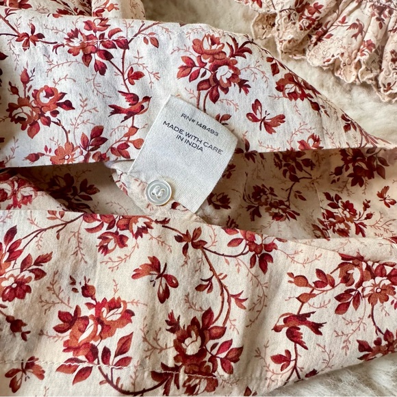 ✨💋SOLD💋🎶🦚🌹DÔEN ‘Hickory’ Organic Peter Pan Collar Songbird Toile XXL✨ - Picture 15 of 17